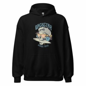 CASACO DE MOLETOM CANGURU COM CAPUZ ESTAMPA BACKSTAR EXCITED SKULL